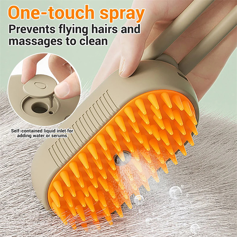 3-in-1 Steam Pet Grooming Brush for Cats & Dogs - Image 3