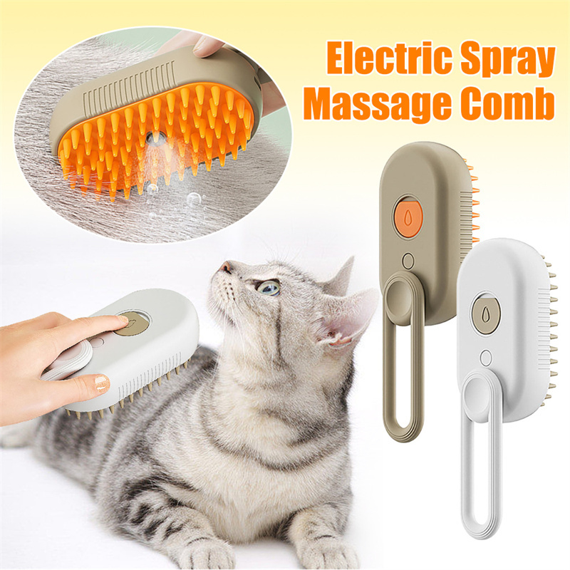 3-in-1 Steam Pet Grooming Brush for Cats & Dogs