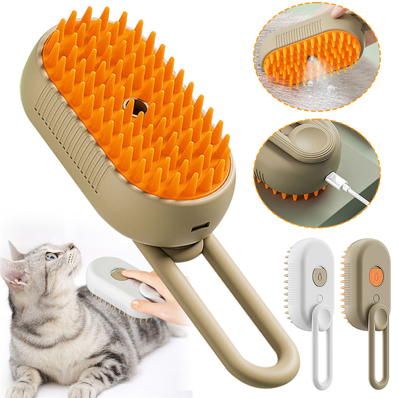 3-in-1 Steam Pet Grooming Brush for Cats & Dogs - Image 5
